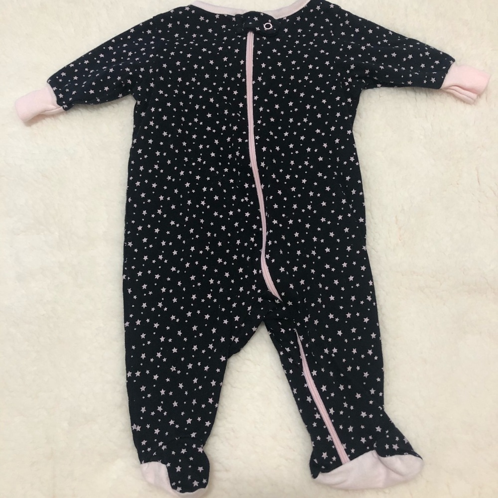 Black and Pink footy pajamas